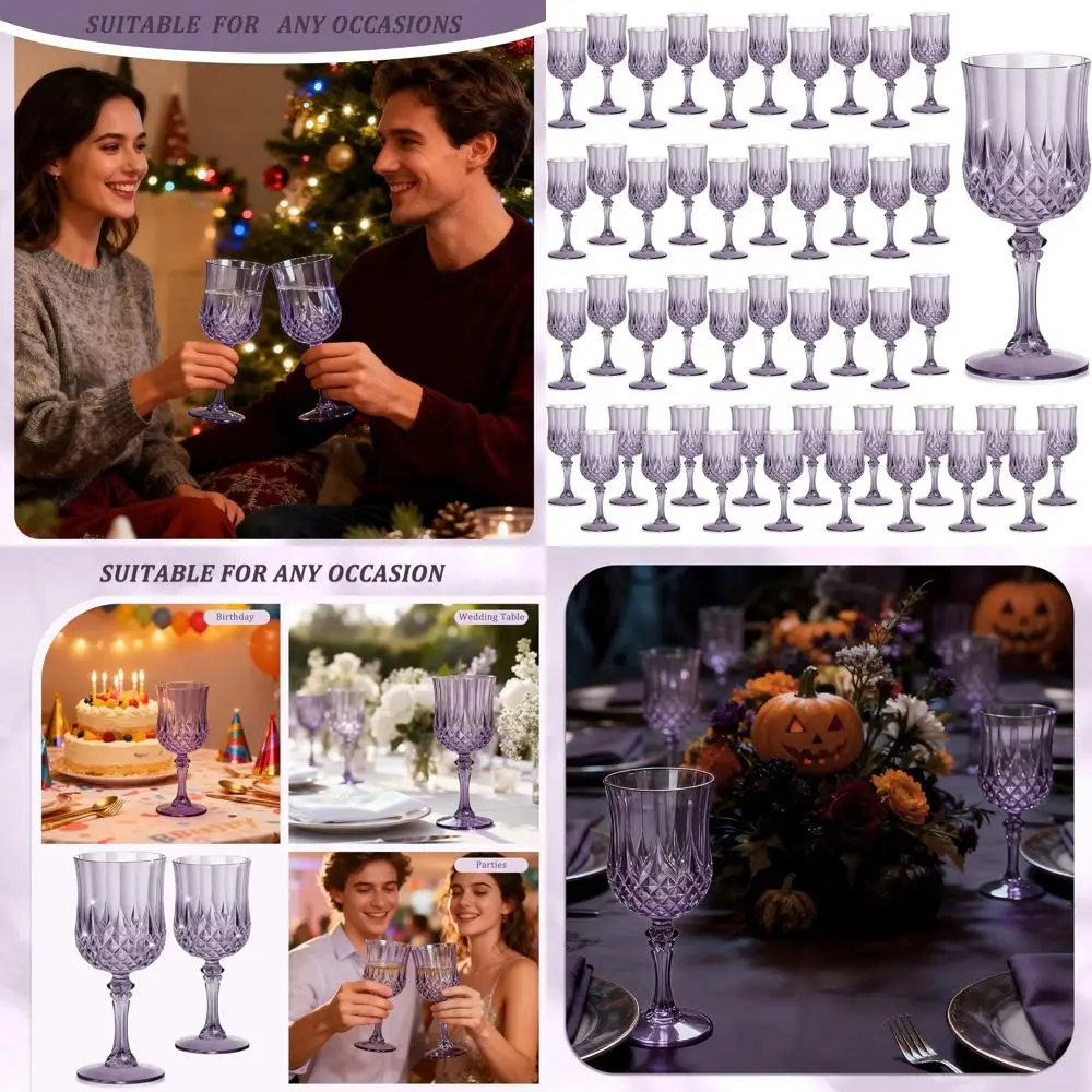 

Пластиковые бокалы для шампанского 7 унций - небьющиеся бокалы без ножки для вечеринок, праздников и особых мероприятий