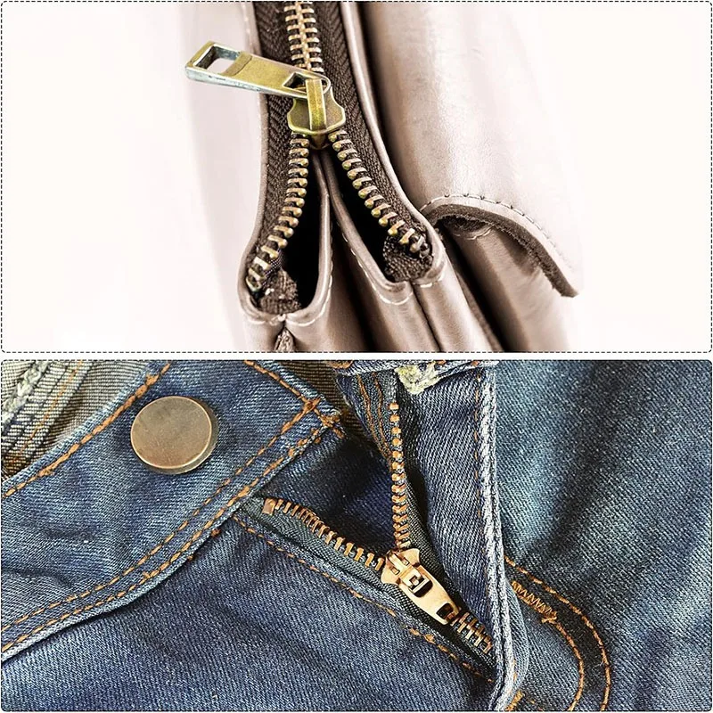 12PCS DIY Zipper Fix Kit Replacement Heads Zipper Repair Tools Set for Coat Jeans Bag Handmake Home Sewing DIY Craft Accessories