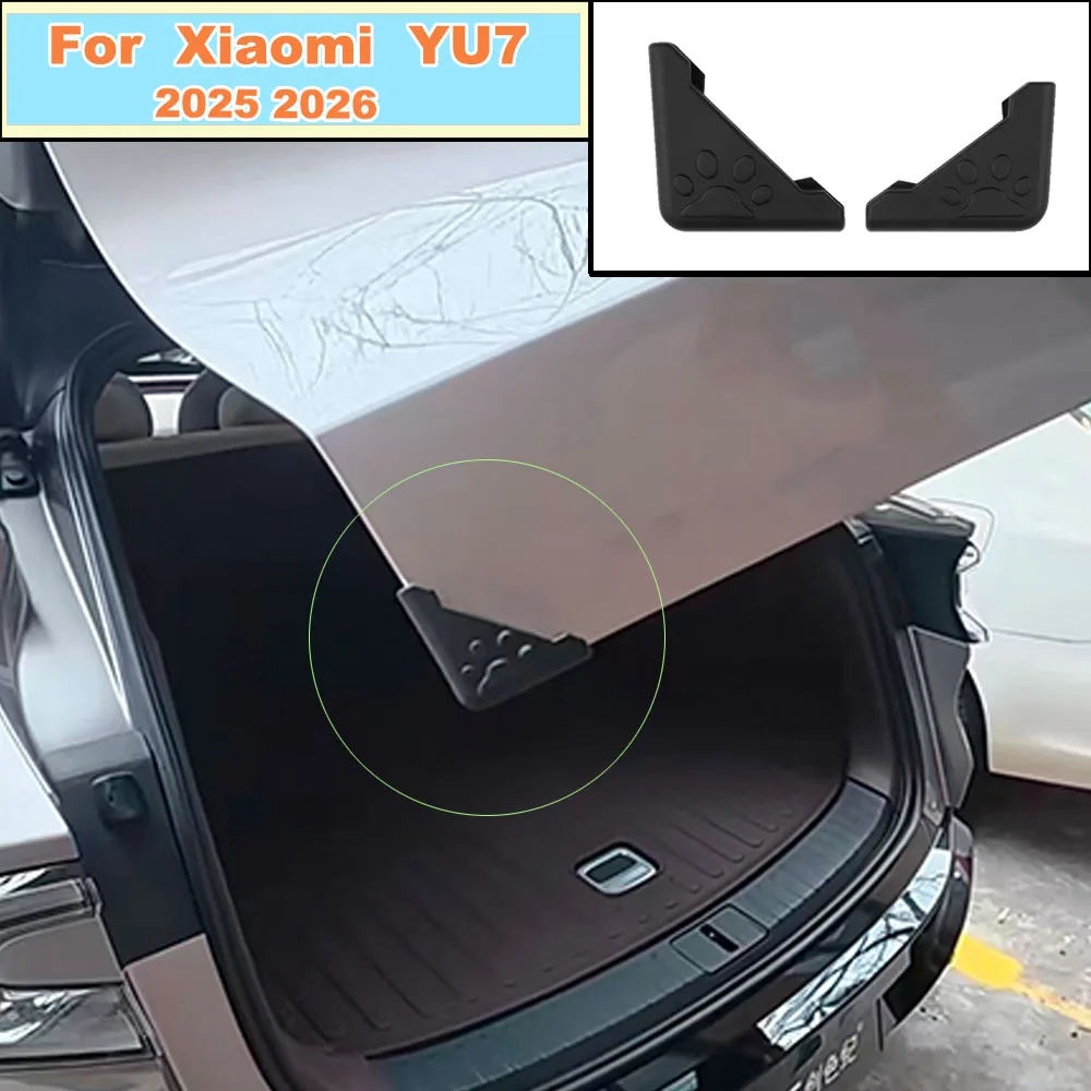 

Trunk Door Silicone Anti-Collision Corner Guards For Xiaomi YU7 2025 2026 Rear Trunk Edge Anti-Impact Protective Stickers