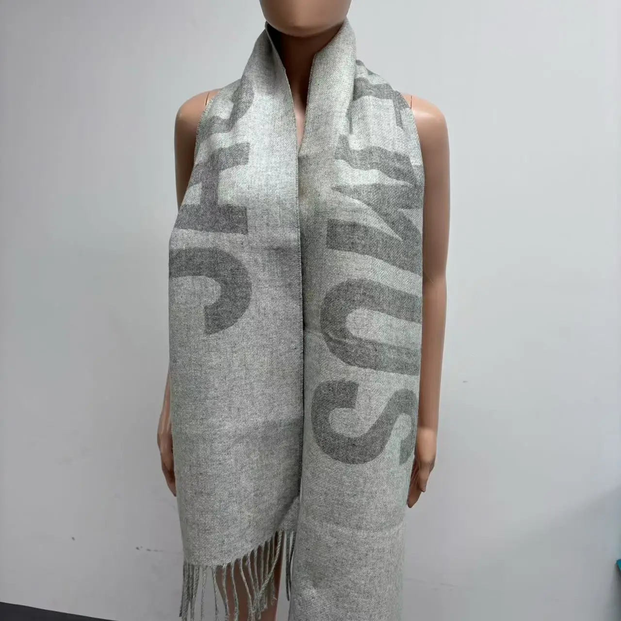 Роскошный бренд, Прямая доставка, осень/зима 2022, шарф из 100% шерсти, женская шаль с кисточками, мужской и женский теплый шарф в одном стиле