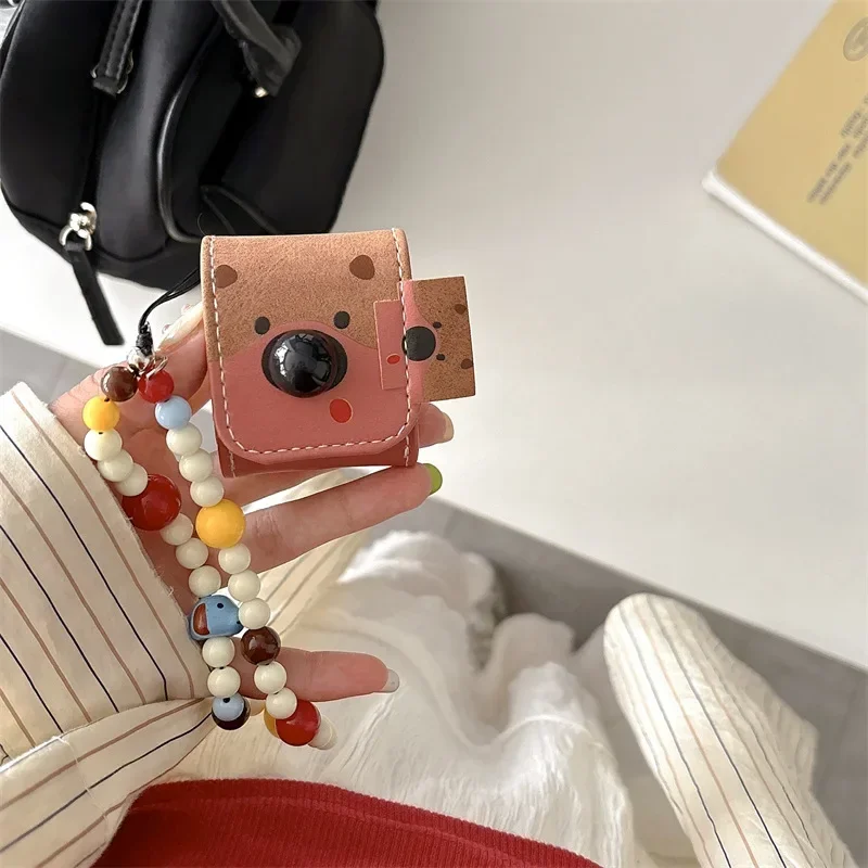 3D Nose Puppy Leather Case for AirPods 4 Airpod 1 2 3 Pro Pro2  Bluetooth Earbuds Charging Box Protective Earphone Case Cover