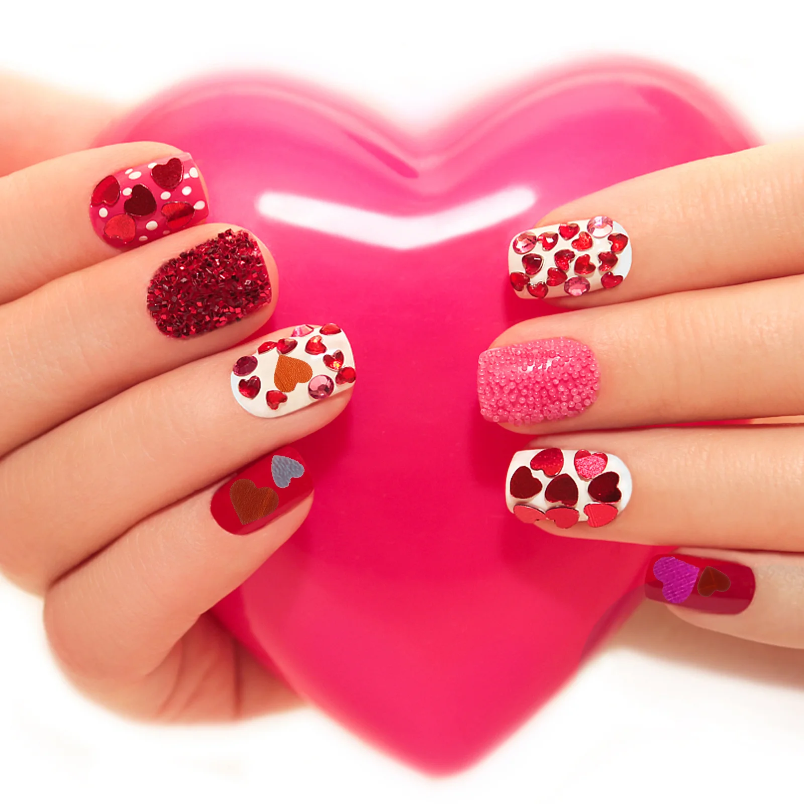 

2 Boxes Heart Shaped Nail Art Sequins Glitter Stickers Ultra Thin Manicure Supplies Women Nail Art Decoration Manicure Sequin