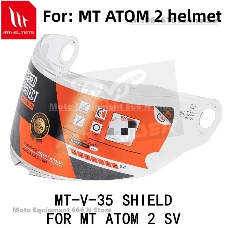 

MT ATOM 2 SV линзы для шлема оригинальные HD прозрачные MT-V-35 откидные аксессуары для шлема база для шлема