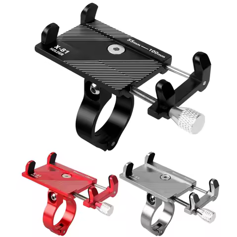 360&deg; Rotation Aluminum Alloy Bicycle Motorcycle Phone Holder For 3.5-6.2 inch Universal Mobile Phone iPhone Samsung Huawei