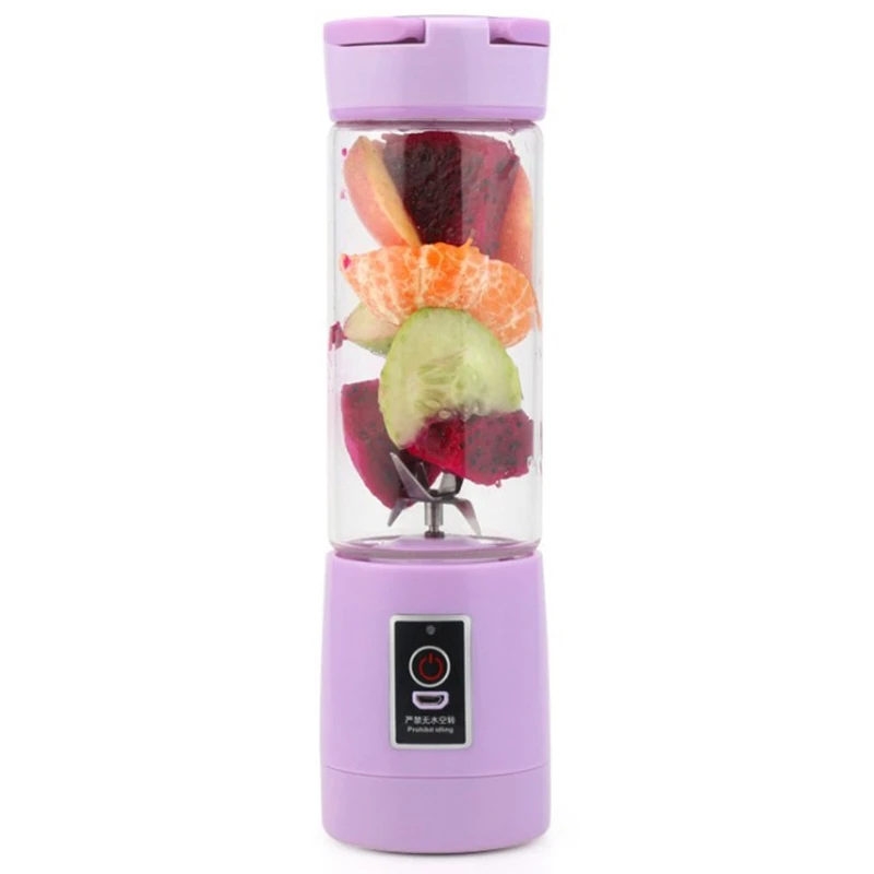 

400Ml 6 Blades Mini Usb Rechargeable Portable Electric Fruit Juicer Smoothie Maker Blender Machine Sports Bottle Juicing Cup