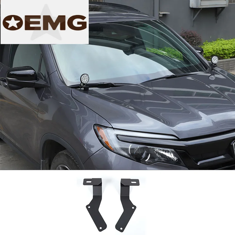 For Honda Pilot 2016-2022 Hood Spotlight Bracket Car Spotlight Installation Height Bracket Auto Accessories Car Steel 2pcs