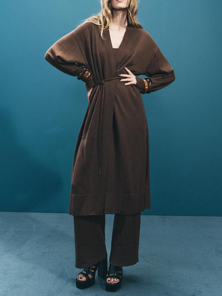 Fall 2024 New Women's Casual Long Sve Flat Needle Collar Coat Versatile Quali Leisure Outerwear Commute Sle Medium Length