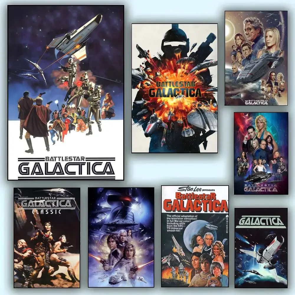 Fiction Movie B-Battlestar Galactica Poster Modern Aesthetic Wall Art Print Minimalist Poster Bedroom Living Room Home Decor