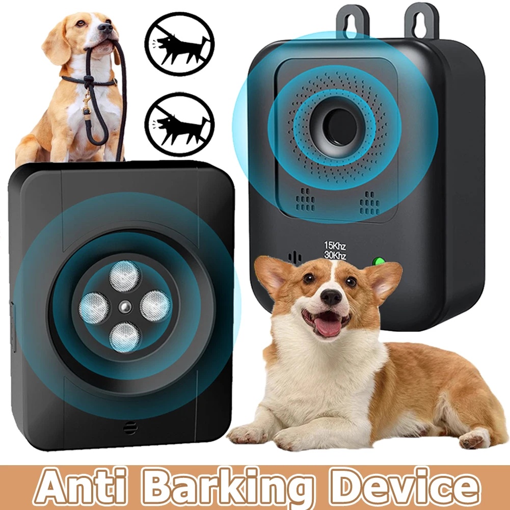 Ultrasonic Dog Barking Control Devices Rechargeable 50 Ft Dog Barking Deterrent Automatic Barking Stop Device for Indoor Outdoor