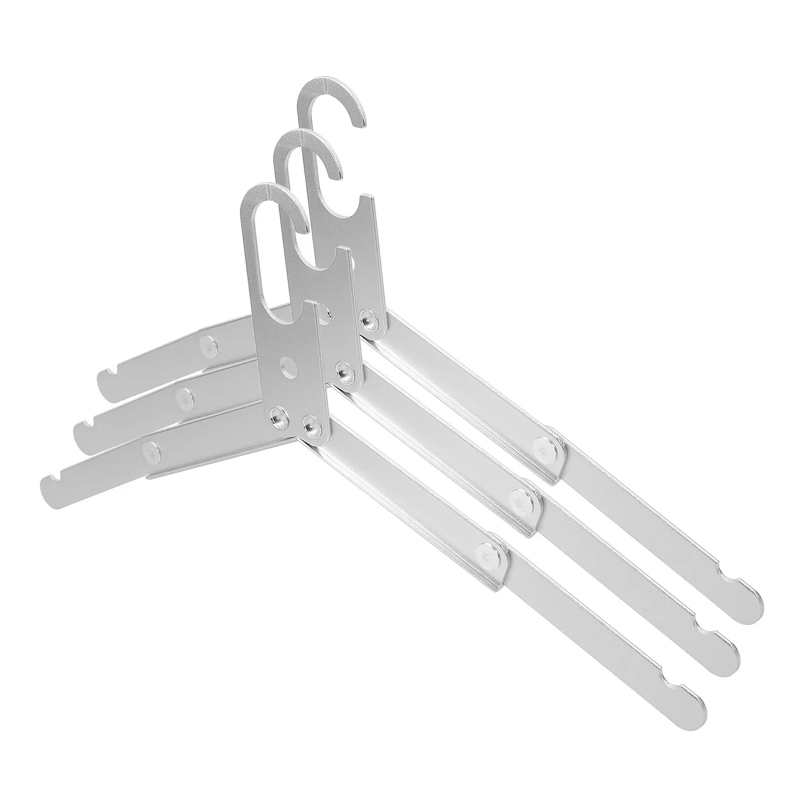 3Pcs Travel Foldable Hangers Heavy Duty Metal Space Saving Folding Coat Hangers for Shirts Pants Underwear Socks Home Closet