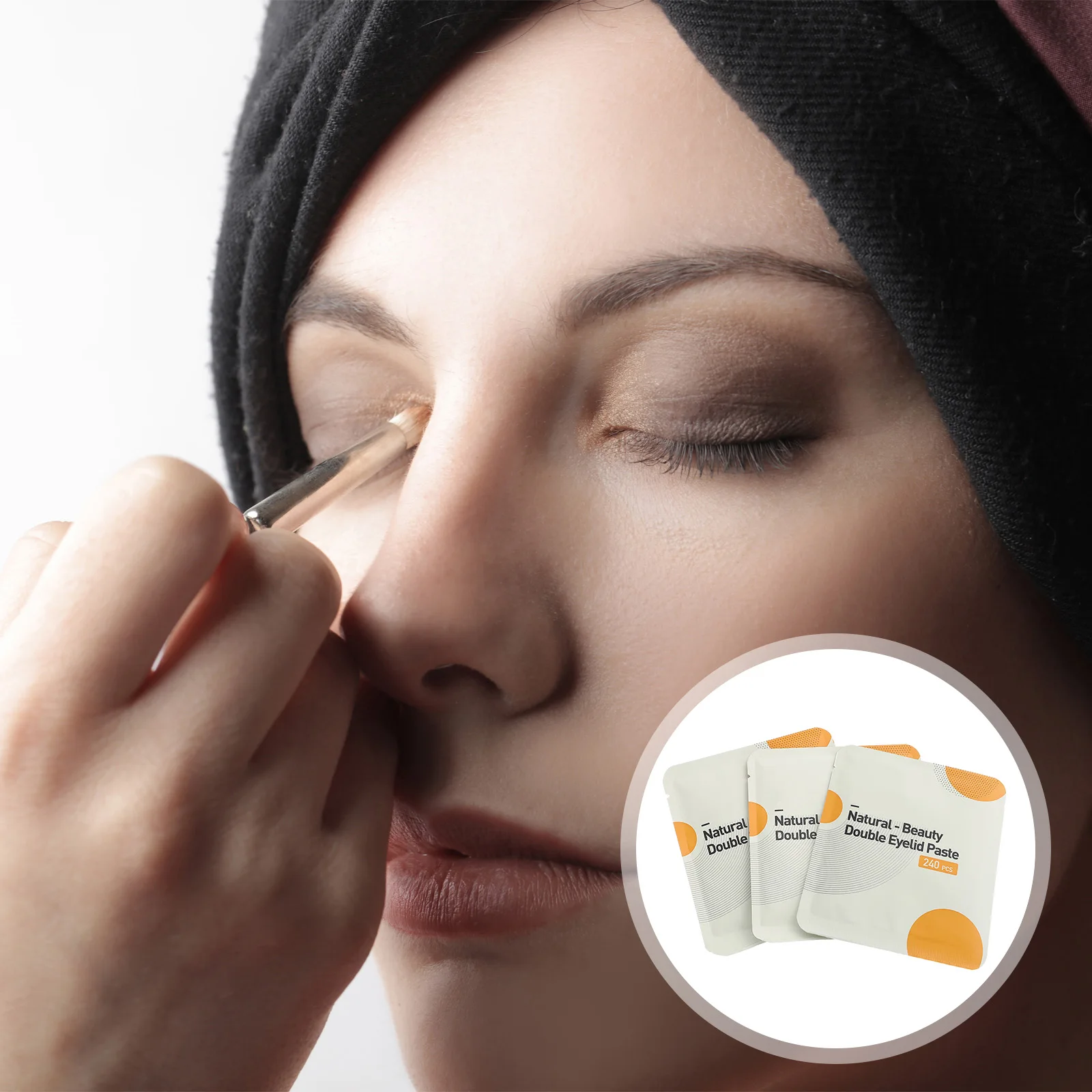 3 ชุดสติกเกอร์ตาสองชั้นที่มองไม่เห็นเทปเส้นใย Curvy แถบเครื่องมือแต่งหน้า Eye Professional Beauty Salon Home Use