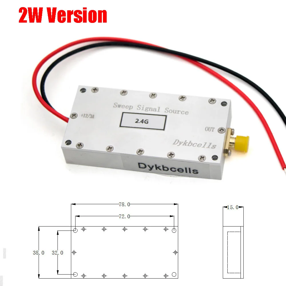 10W 20W 30W 50W 100W VCO RF Generator Signal Source 433Mhz 700-800Mhz 915Mhz 1.2Ghz 2.4Ghz 5.8Ghz WIFI Drone RF POWER Amplifier