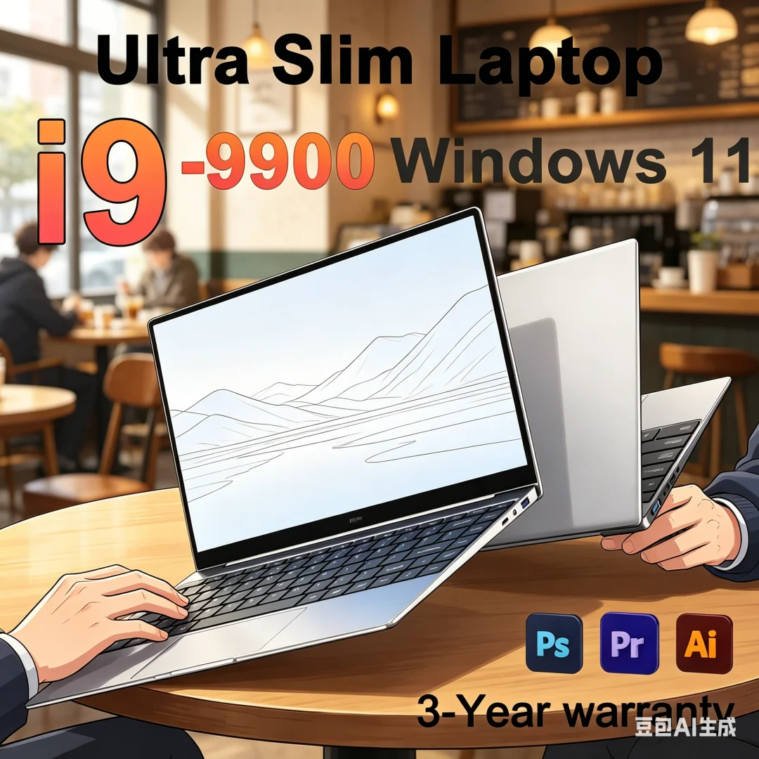 

Elite 14.1" Laptop Intel Core I9-9900 32GB 2TB Gaming PC Sleek Office Study Computer PC Windows 11 Pro 1920*1080 HD