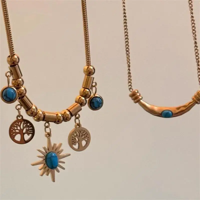 Retro Vintage Sunflower Necklace Niche Design Female Clavicle Chain Neack Decoration Jewelry Gifts for Girls Women image 3