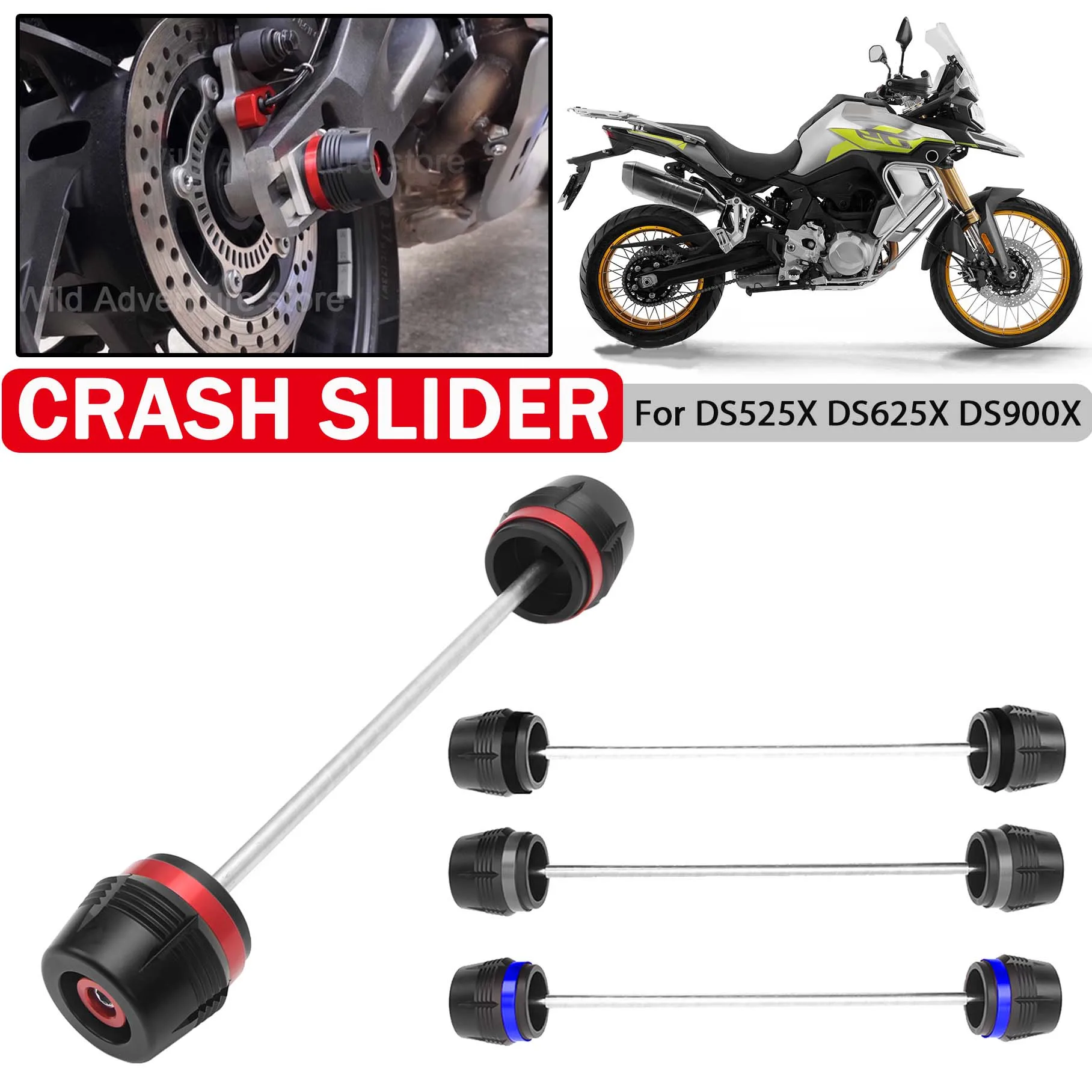 

Motorcycle Rear Front Crash Slider For VOGE DS525X DS625X DS900X DS 525X 625X 900X DSX 900 525 625 DSX Wheel Axle Fork Protector