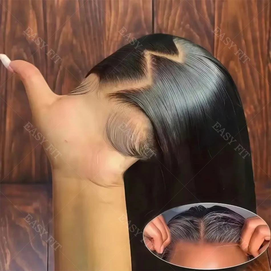 

Невидимый парик с прямым кроем и кружевной вставкой 360, из бразильских натуральных волос, 13x4 HD кружевной фронтальный парик, 5x5 готовый к носке, готовый к использованию