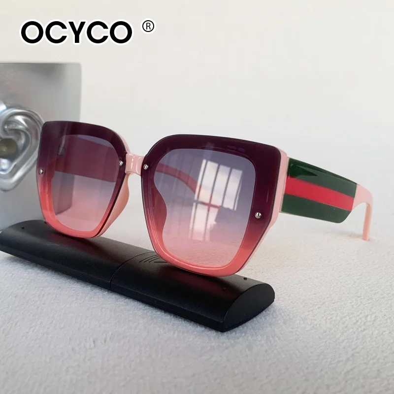 Trendy Quadratische Sonnenbrille Männer Frauen Designer Luxus Marke Große Rahmen Sonnenbrille UV400 Mode Vintage Brillen für Reisen – Detail 16