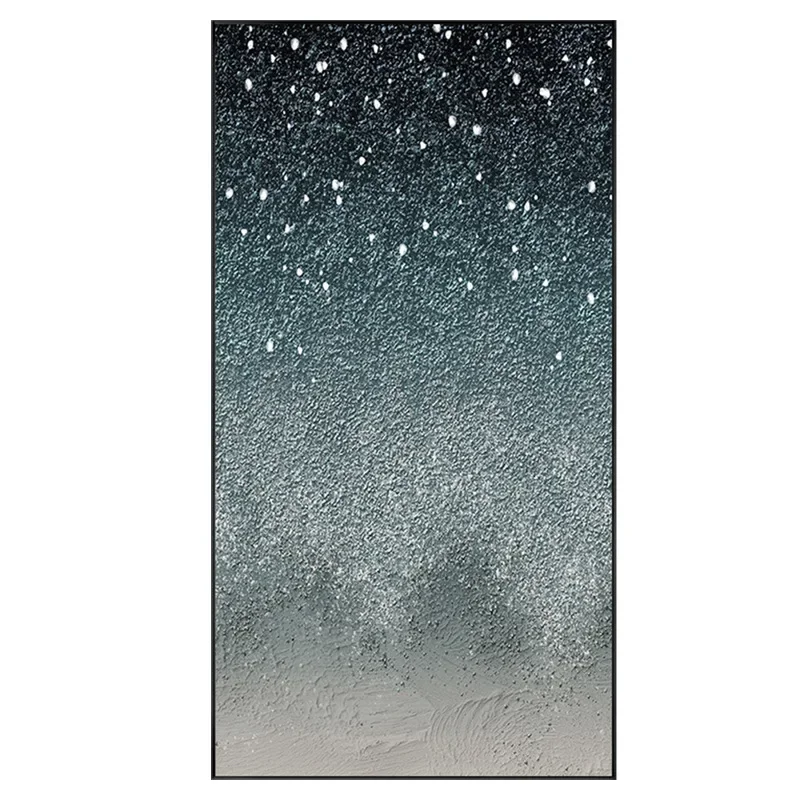 

Hot-selling Xuechuan black and white pure hand-painted oil paintings, abstract decorative , hanging paintings in the entrance,