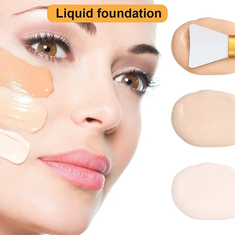 Cepillo de máscara de silicona de belleza, cepillo de silicona de cabeza suave, palo de ajuste, herramienta de barro para máscara casera, cepillos de maquillaje
