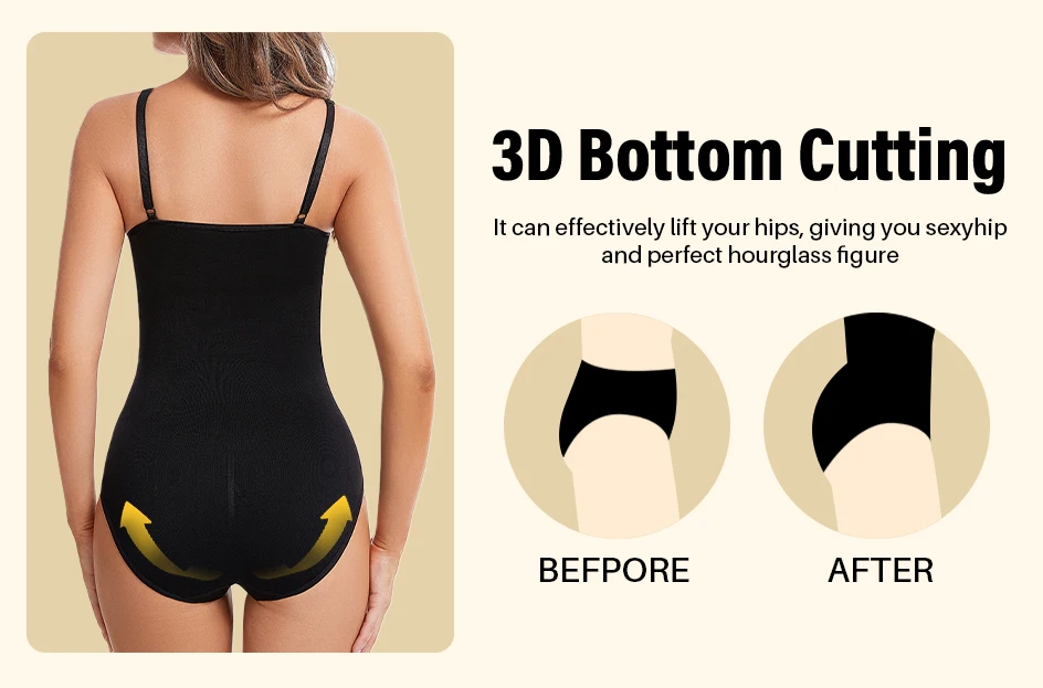 Damen Sexy Nahtloser Shapewear Bodysuit mit Po-Lifting-Effekt, Offener Schritt, Hochelastisch, Glättender Body für Dropshipping – Detail 3