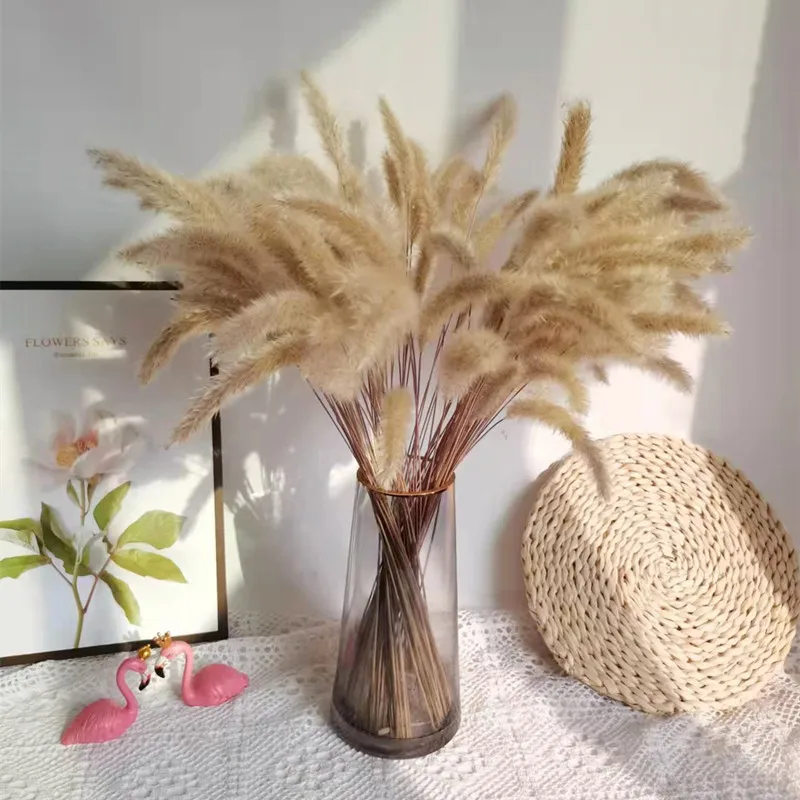 50pcs Natural Home Table Dried Flowers Bouquet Real Pampas Grass Real Plants Christmas Decor Wedding Decor Mariage Accessories