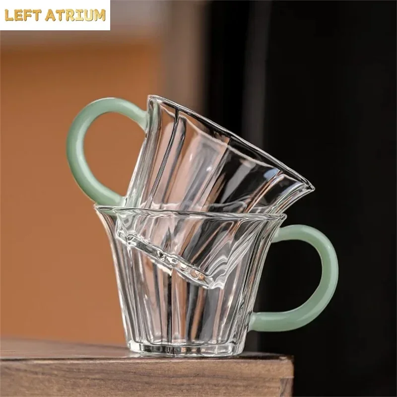 80ml Heat-resistant Borosilicate Glass Tea Cups Savoring Tea Glass Teacups Shot Small Capacity Freshly Ground Coffee Cup
