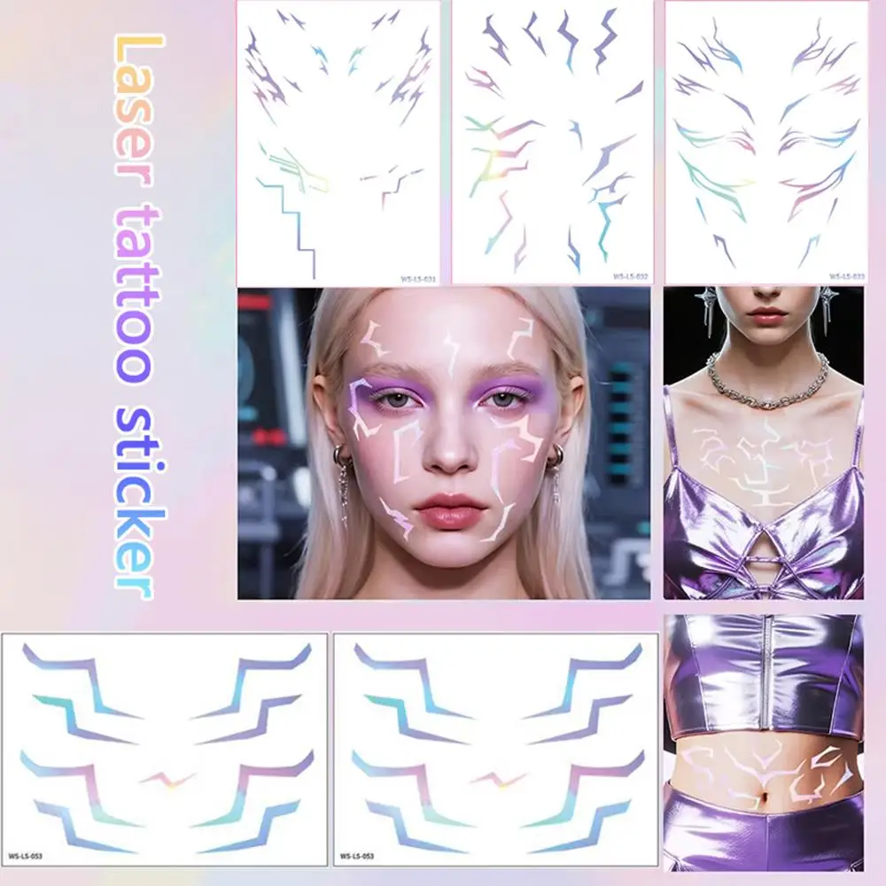 

Наклейка для лица, красочная наклейка для татуировки, предметы временной татуировки, декор для лица, паста, имитирующая наклейка для тела, татуировка для Хэллоуина