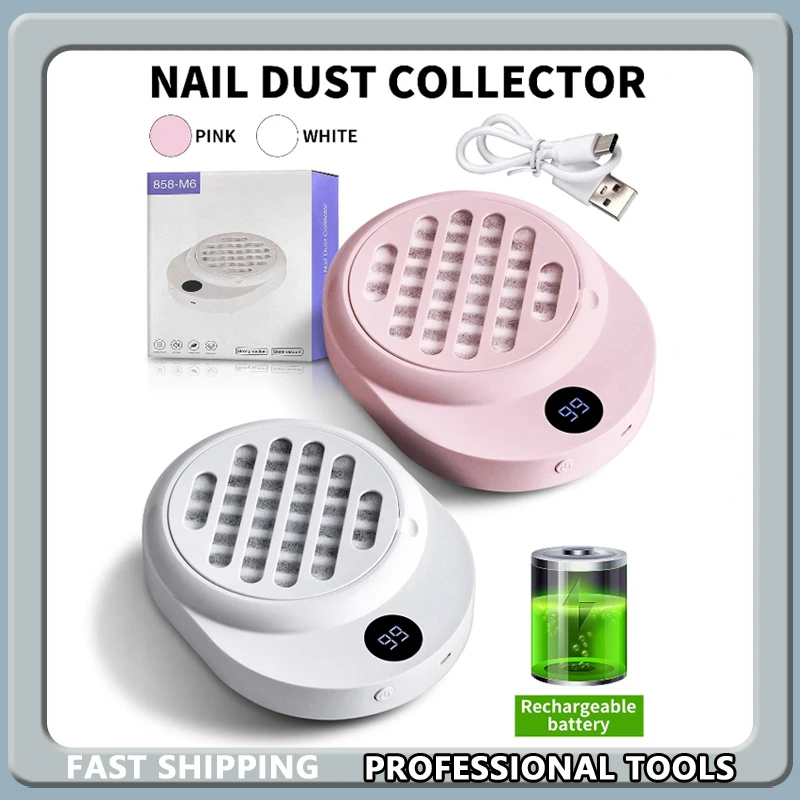 

Мини-пылесос для дизайна ногтей, бесщеточный двигатель на батарейках, бесшумный пылевой фильтр для шлифования и удаления ногтей