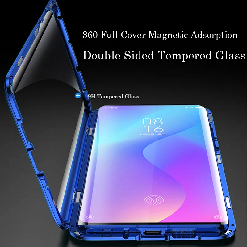 Double-Sided Metal Magnetic Case For XIAOMI Redmi Note 12 Pro 4G 5G Glass Magnetic border Cases Cover