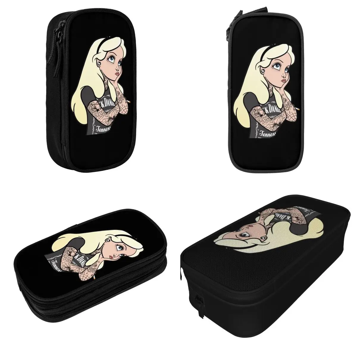 Bella punk Alice nel paese delle meraviglie astuccio per matite penne per ragazza ragazzo grandi borse portaoggetti materiale scolastico regali di cancelleria