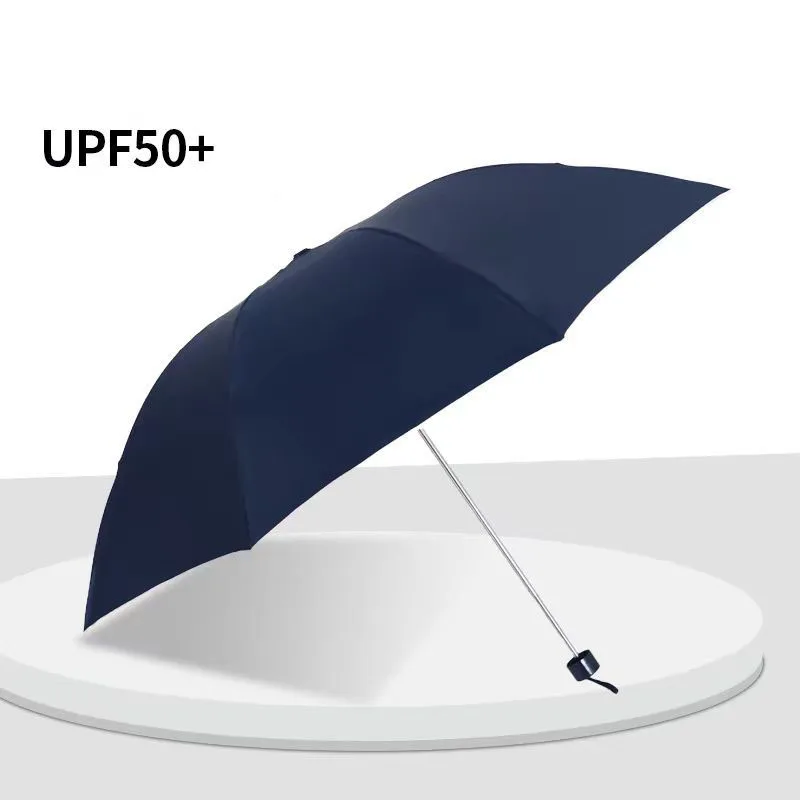 Upf50+Umbrella Dual Use Silver Glue Sunscreen Diameter 102cm Stainless Steel Rod Stainless Steel Umbrella Rib 3-Fold Storage