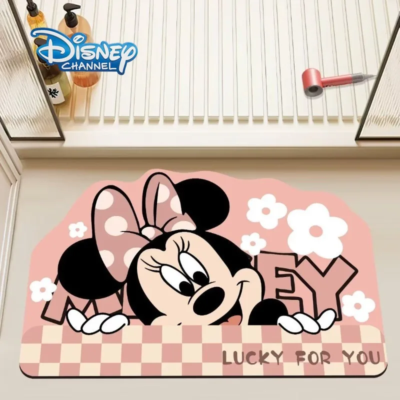 מיני mickey מיני עכבר ללא החלקה רצפה מחצלת קריקטורה בית קריקטורה בית מפתן הדלת חמוד מחצלת יכול להיות לחתוך שטיח סופג מהיר ללא החלקה
