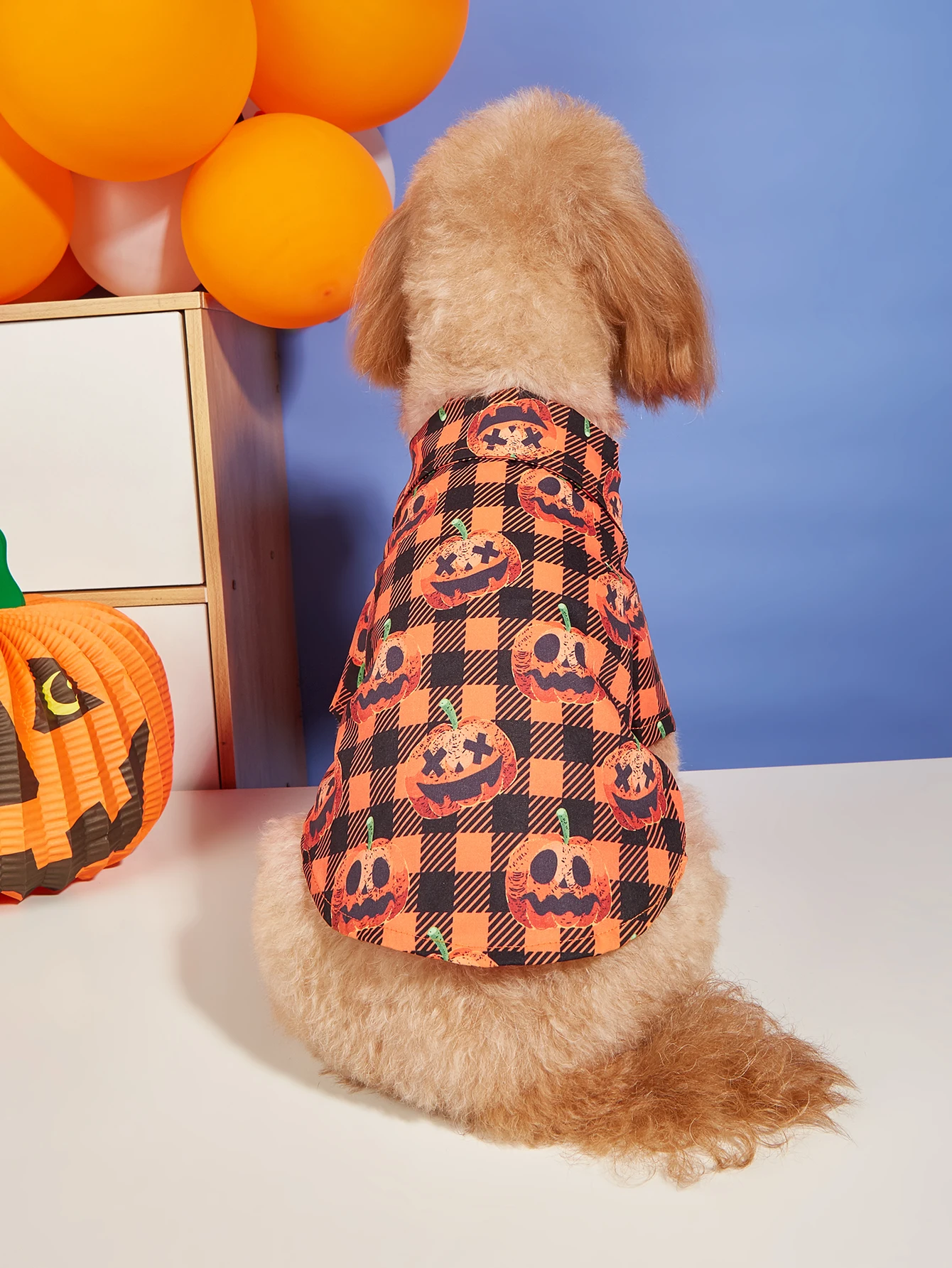 Dog Pajamas Halloween for Small Dogs Pumpkin Dog Pjs Onesie Stretchable Soft Material Pet Shirt Cat Shirt view 3