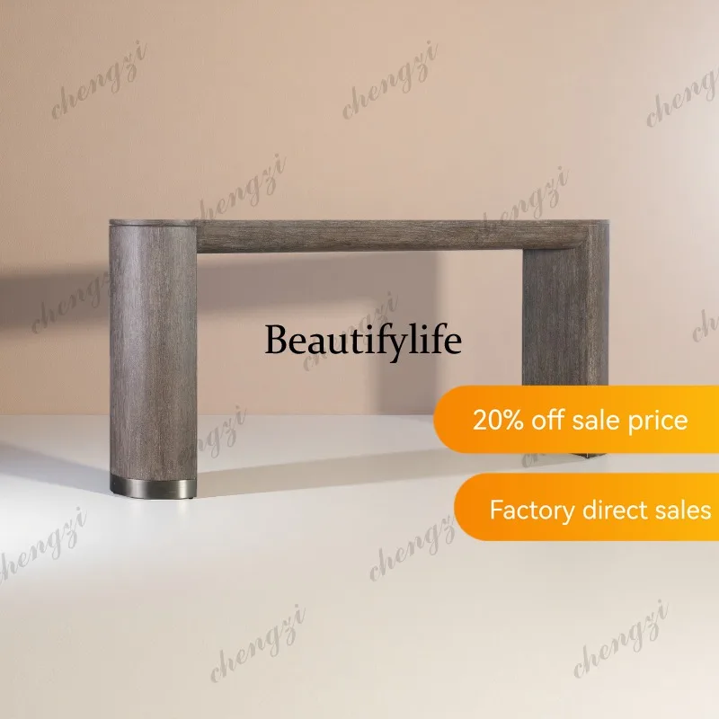 JJ132 American rural solid wood entrance table, foyer entrance table, long table, old sofa back