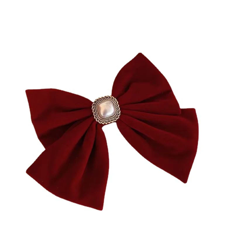 Big Bow Hairpins Large Bow Retro Solid Color High Quatity Hair Grips Bow Women Sweet Girl Ladies Fashion Hair Accessories Hot