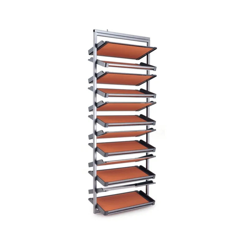 Hardware entrance High-grade leather multi-layer 360-degree rotating shoe rack Living room rotating storage