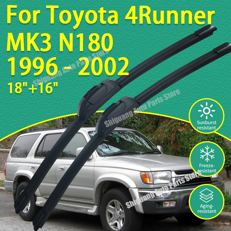 

Передние силиконовые щетки стеклоочистителя для Toyota 4Runner MK3 N180 Hilux Surf SW4 1996-2002: Аксессуары для лобового стекла автомобиля