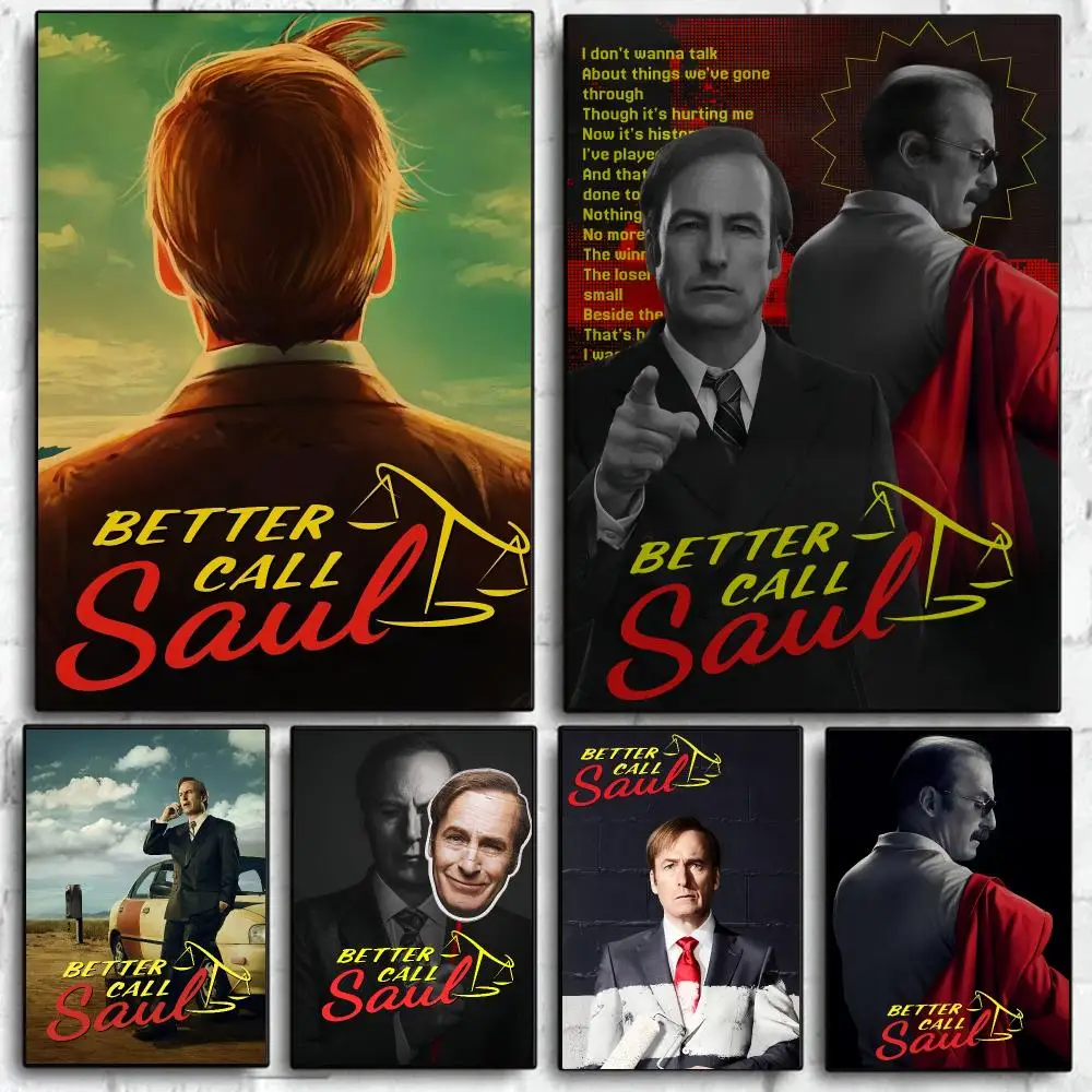 Hot TV B-Better Call Saul Poster Self Adhesive Wall Art Decor for Bedroom Living Room Office Home Decor Gift