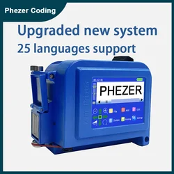 Phezer PC11Plus 12.7/25.4mm Mini Printer Portable Printer QR Bar Batch Code Date Number Logo Expiry Date Handheld Inkjet Printer