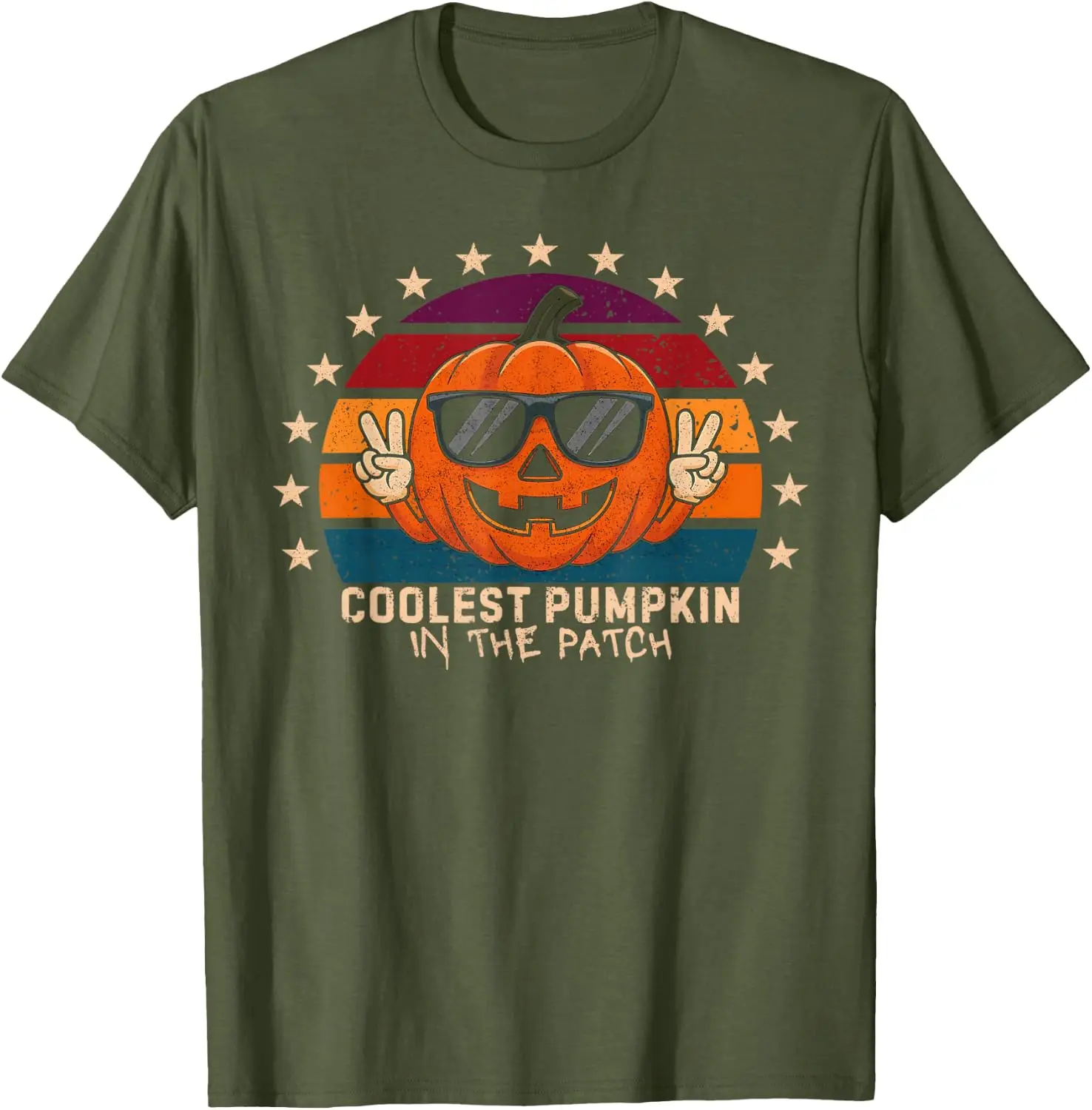 Coolest Pumpkin in The Patch Print T Shirt Men Women Short Sleeve Halloween T-Shirt Harajuku Pumpkin Ghost Halloween Streetwear