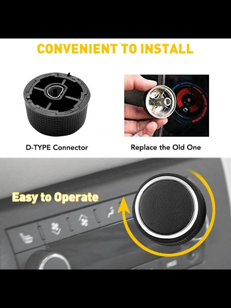 Bouton de contrôle du volume audio Bouton de volume radio Bouton de contrôle du volume du radio arrière 22912547 Remplacement pour 2007-2013