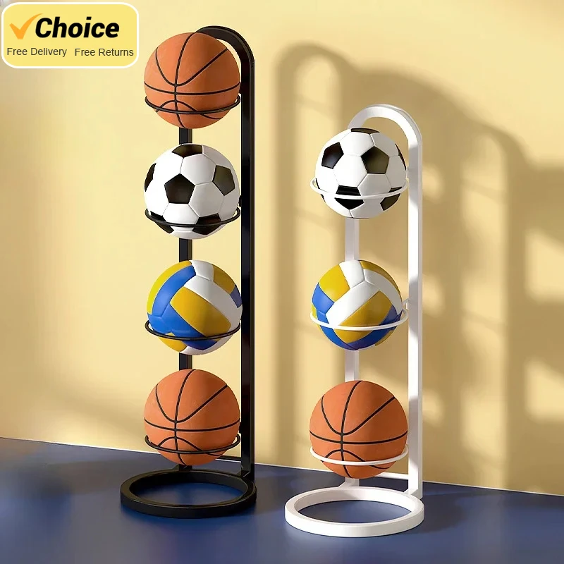 

2/3/4/5Layers Basketball Storage Rack Indoor Children Balls Placed Rack Football Volleyball Basketball Holder Balls Metal Stand