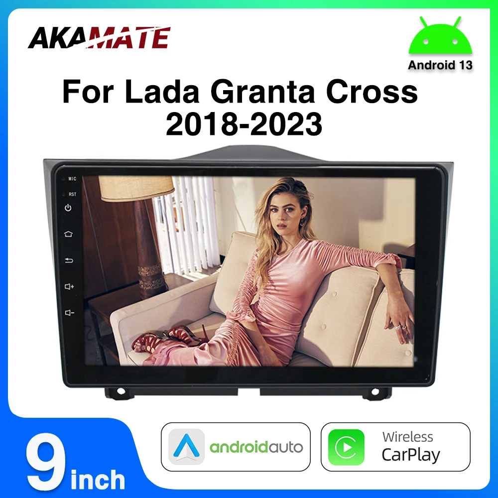 

9 inch CarPlay Android Auto Car Radio for Lada Granta Cross 2018-2023 GPS Navigation Multimedia Video Player Stereo FM Bluetooth