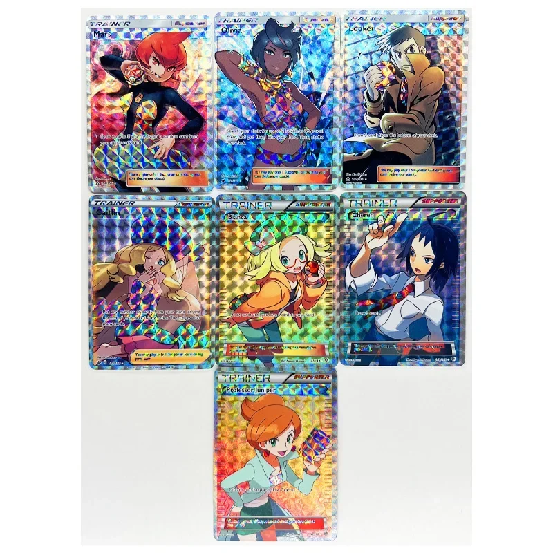 Juego de cartas de Anime para niños, set de 55 Unidades de entrenador, Misty Brock rojo y azul, juguetes de manualidades, pasatiempos, coleccionables, regalo de Navidad