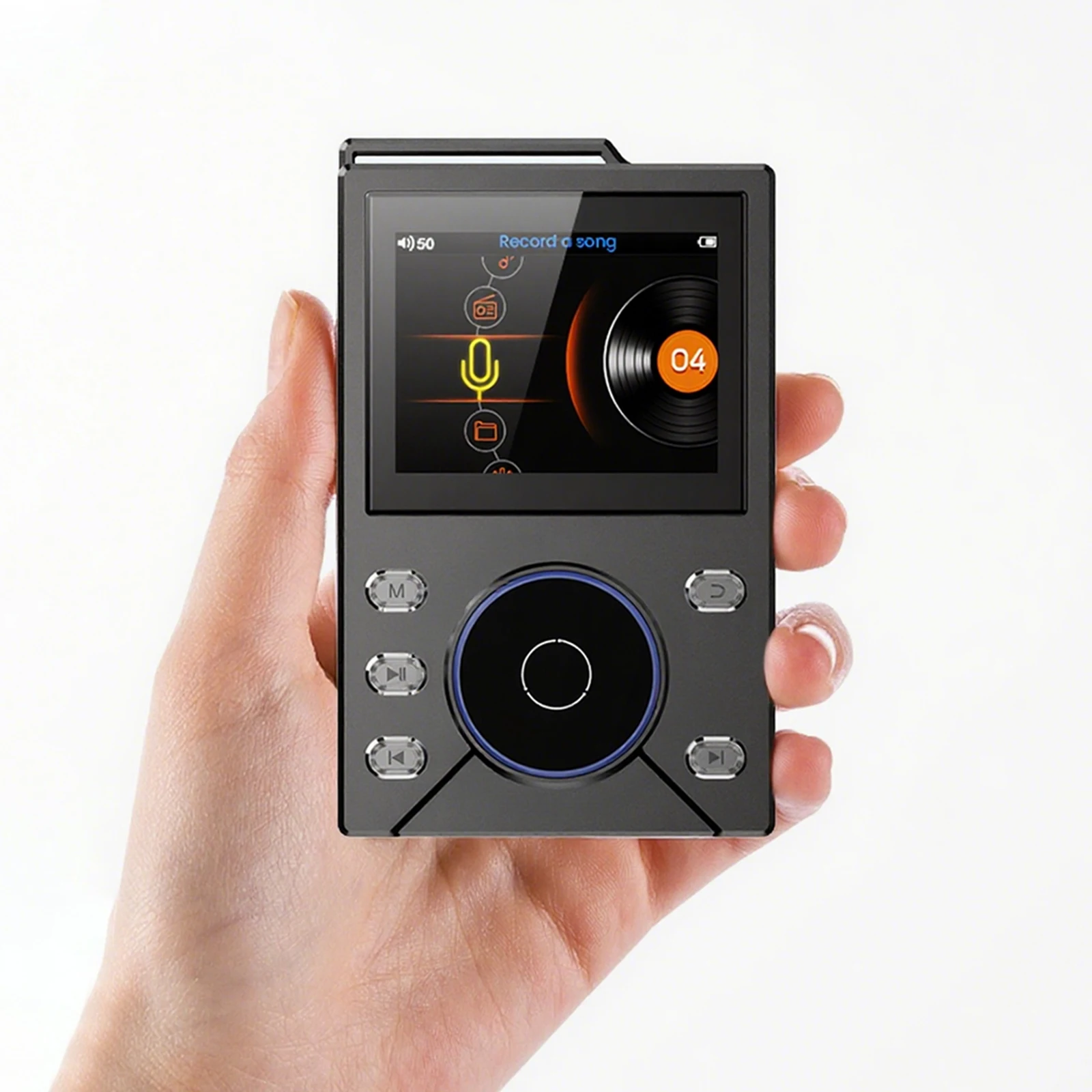 

Portable Music Player 2.4 Inch LCD Screen High Res Audio USB-C Charging Audio Player for Home and Car Use