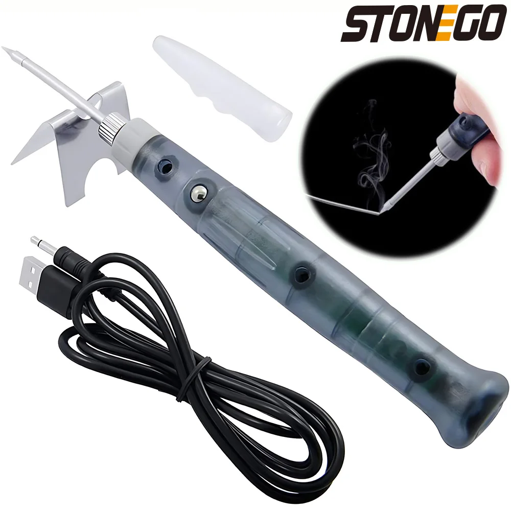 STONEGO Mini saldatore USB-5V 8W, riscaldamento rapido, punta precisa, per saldatura hobbisti e SMD