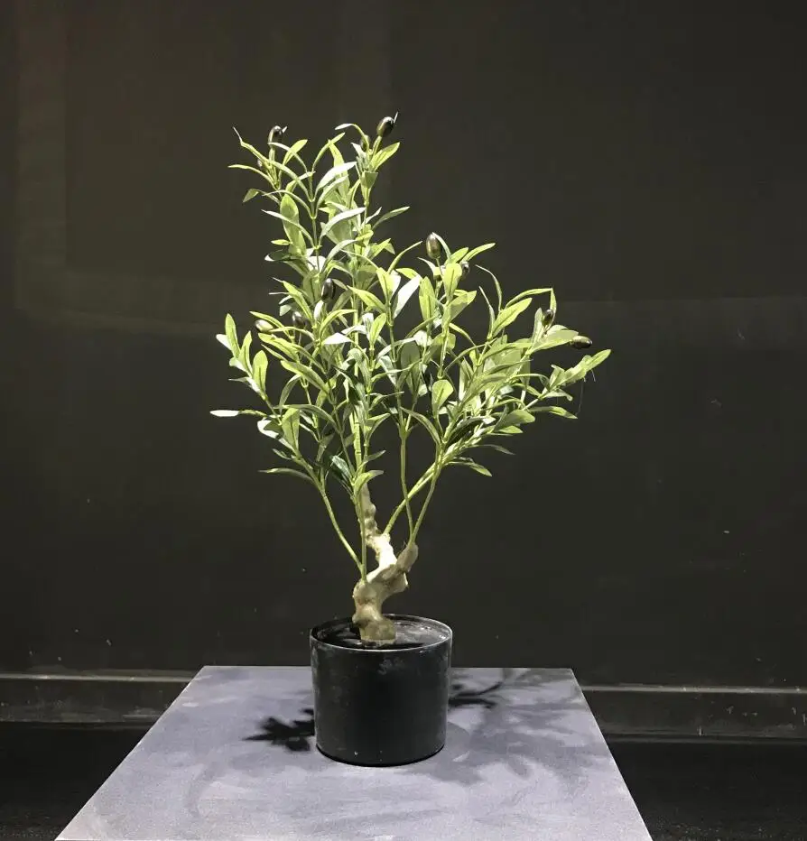 factory made cheap price hot selling artificial plastic trunk olive trees potted faux small olive plant for sale