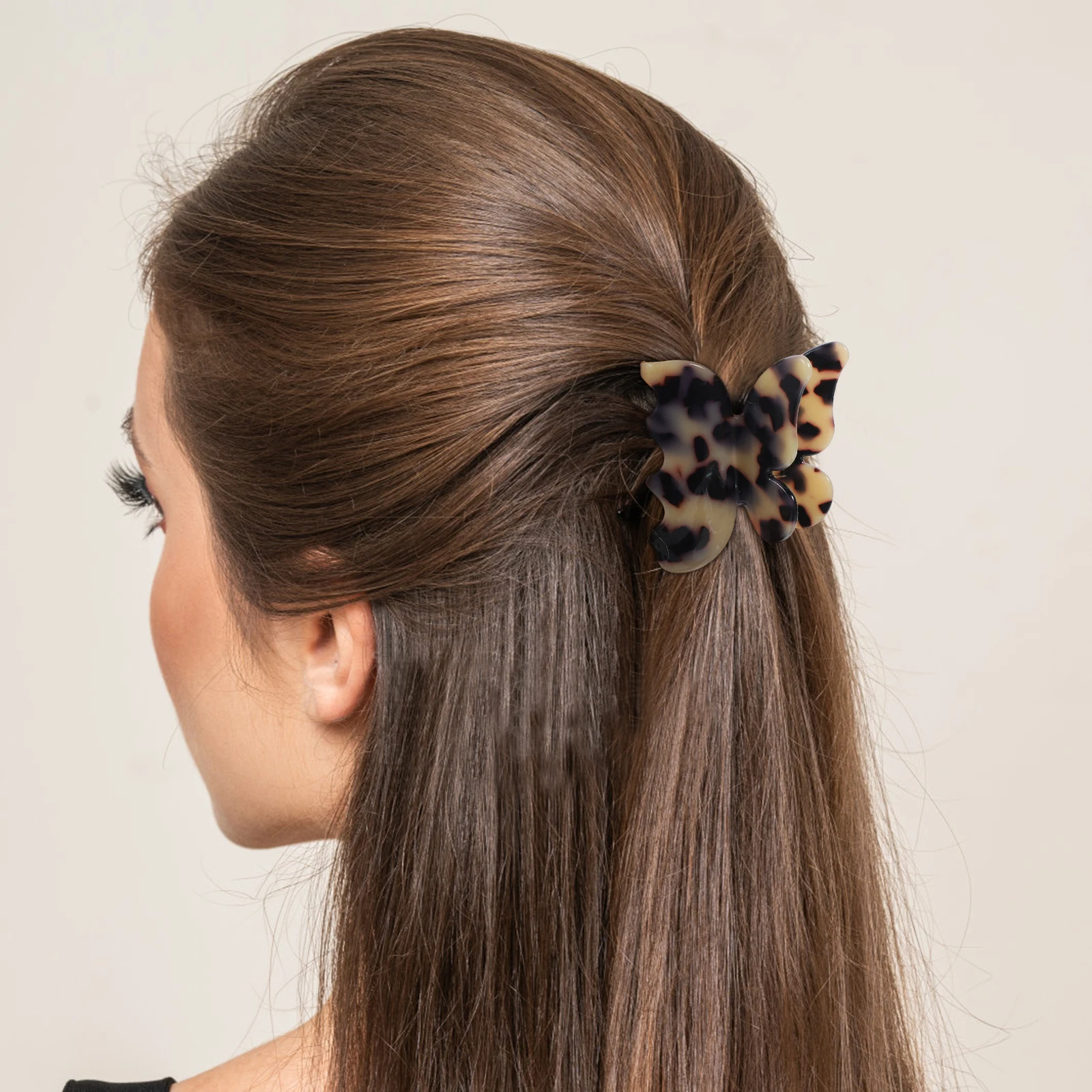 

Butterfly Hair Clip Claw Clips Acetate Sheet Tortoiseshell Durable Multi Functional Bun Updo Hairstyles Classic Color