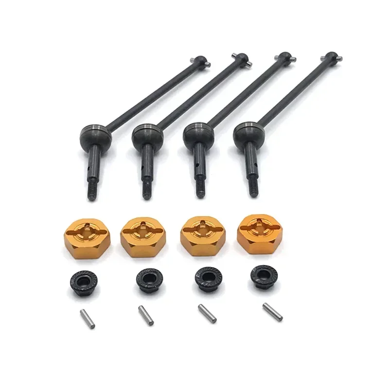 WLtoys 144001 144002 124016 124017 124018 124019 RC Car Metal Upgrade Parts Before and After the Hexadecimal Coupling CVD