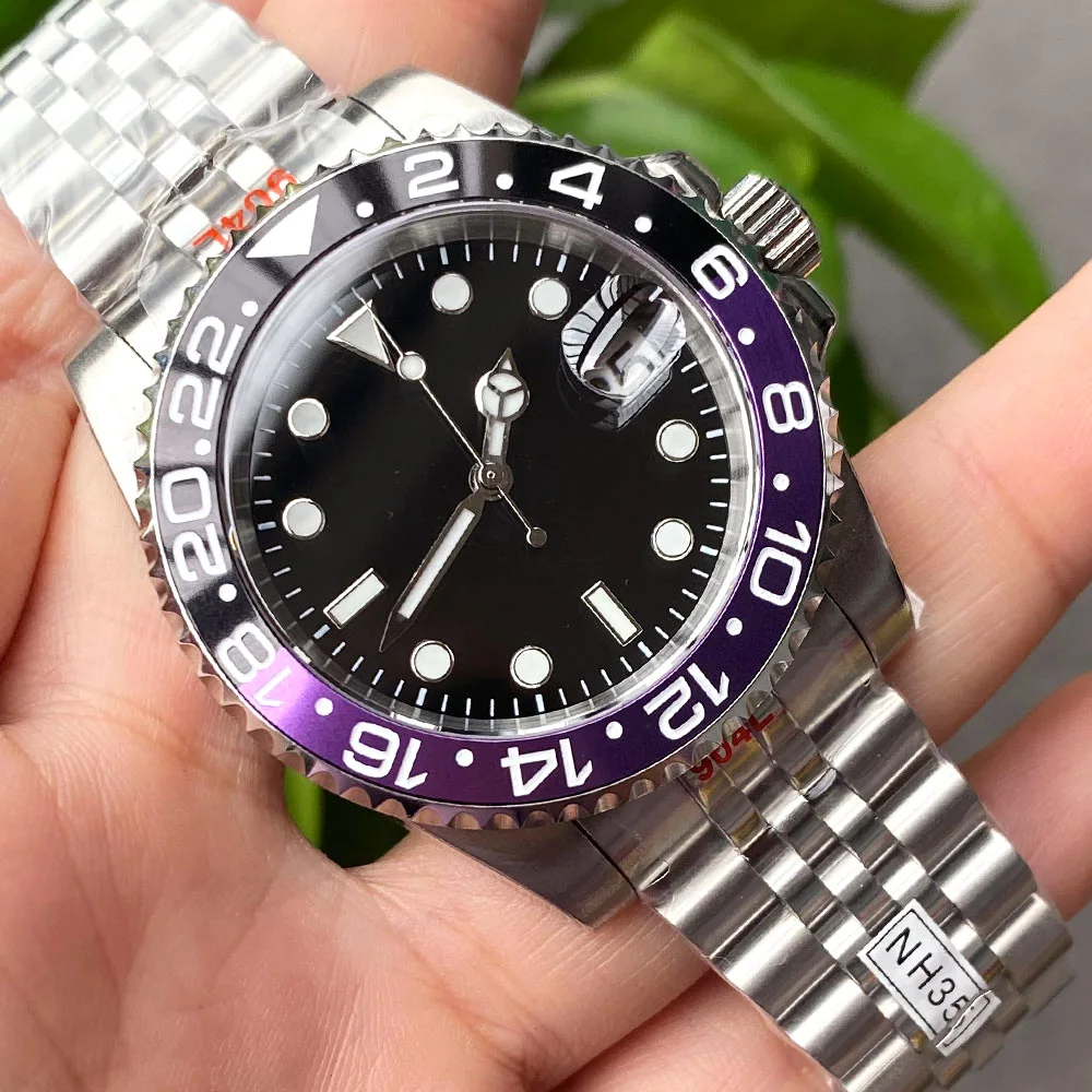 Luxury 200m Waterproof Steel Automatic Watch for Men Bracelet Reloj Hombre Customize Logo 120clicks Bezel 40mm Clock